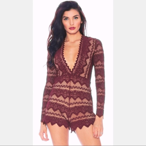 Nightcap Other - Nightcap Plunging V Sierra Romper, Size Small
